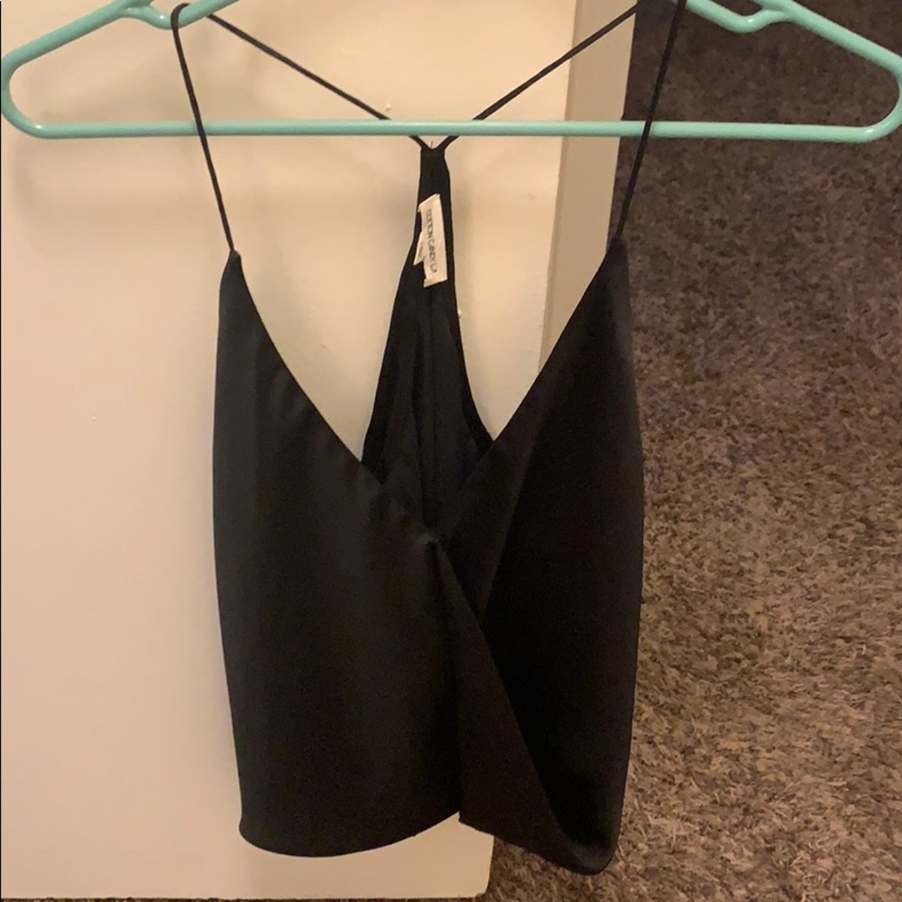 Black silk camisole